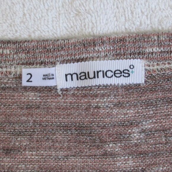 MAURICES Blouse Size 2 Long Sleeve Knit Tunic - Picture 8 of 8